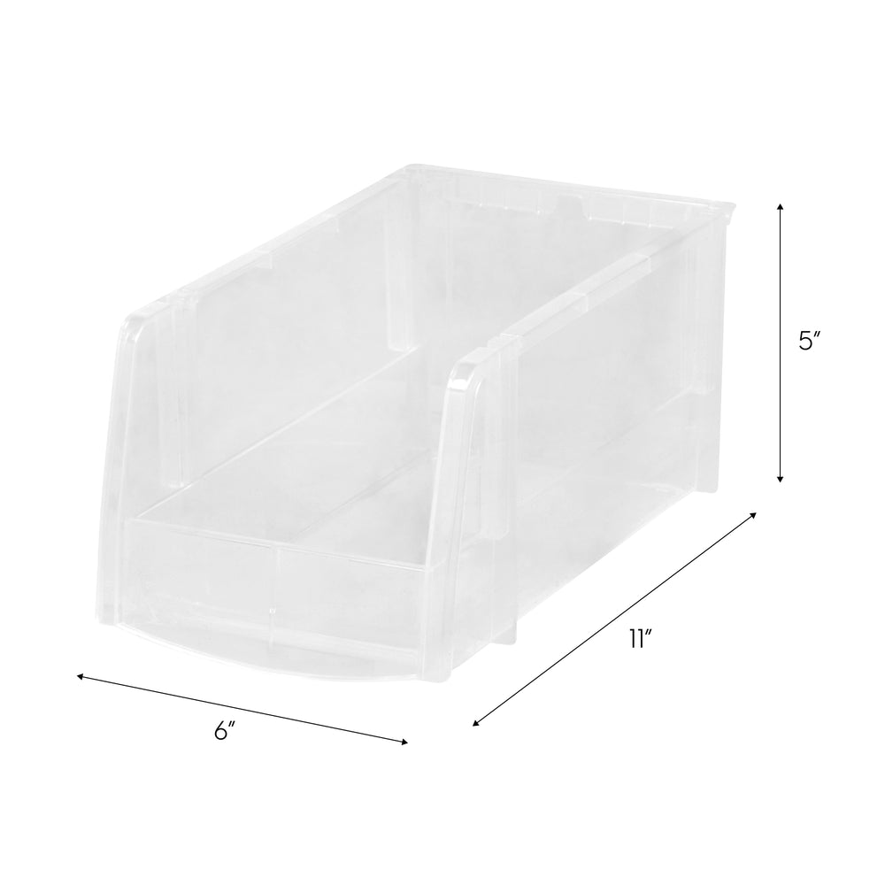 Medium Stackable Caddy Basket, 4 Pack, Clear - IRIS USA, Inc.
